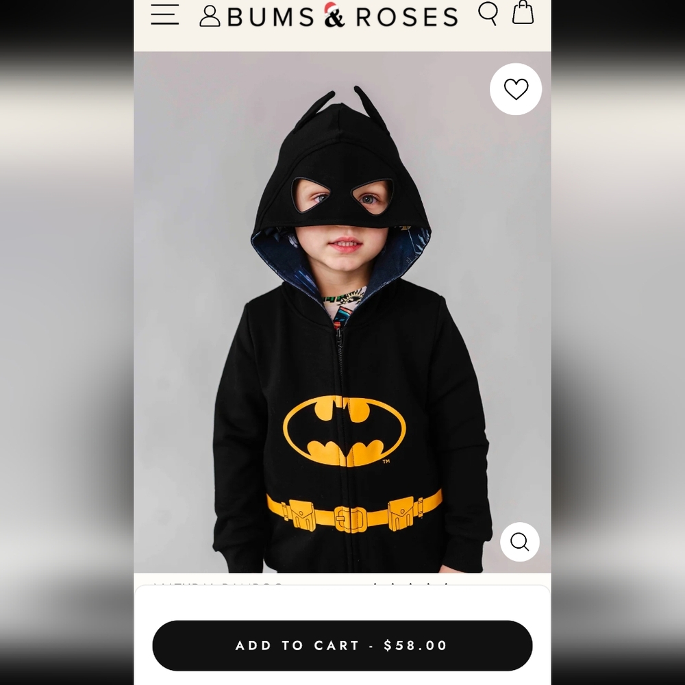 Bums And Roses Reversible Batman Jacket Size 12-18M - Picture 3 of 9